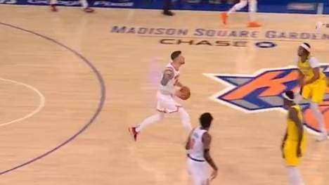 Isaiah Hartenstein traf gegen die Pacers aus der eigenen Hälfte