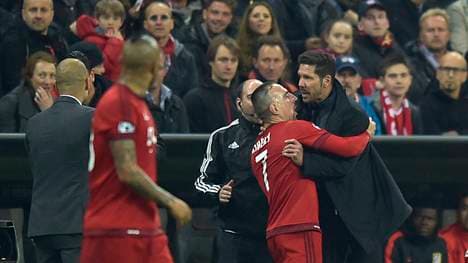 Franck Ribery und Diego Simeone