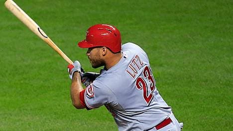 Donald Lutz verlor mit den Cincinnati Reds gegen die Baltimore Orioles