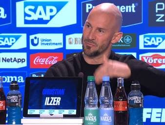 Christian Ilzer spricht auf der Pressekonferenz nach dem Remis gegen Wolfsburg über die Situation bei der TSG Hoffenheim. Dabei bemüht er ein weiteres Mal eine außergewöhnliche Metapher. 
