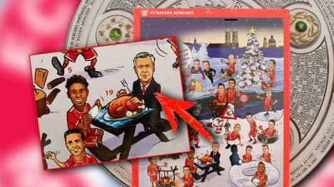 Auf der alten Version des Adventskalender ist noch Carlo Ancelotti zu sehen