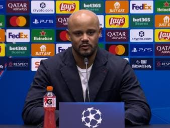 Bayern-Trainer Vincent Kompany spricht vor dem Champions-League-Achtelfinale gegen Atalanta Bergamo über Harry Kane.