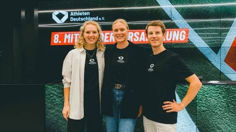 Léa Krüger, Pia Greiten und Leo Köpp (von links)