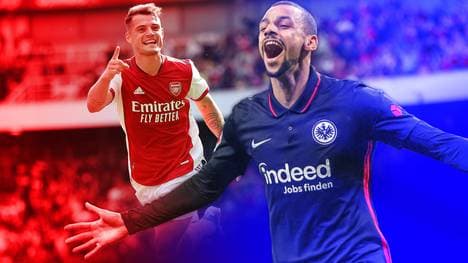 Djibril Sow (r.) glänzt bei Eintracht Frankfurt - und nimmt sich Landsmann Granit Xhaka zum Vorbild?