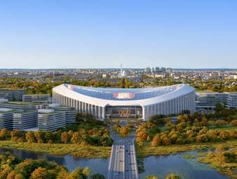 In der Hauptstadt der USA soll ein neues Football-Stadion entstehen. Die überdachte Arena soll Platz für mehr als 70.000 Zuschauer bieten - und Teil eines Freizeitareals werden. 
