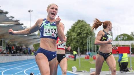 Lisa Mayer konnte ihren Erfolg in Mannheim kaum fassen