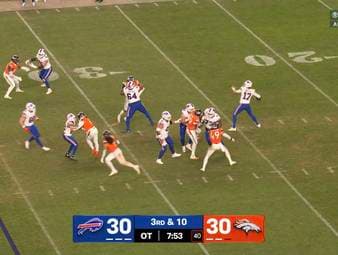 Die Denver Broncos und die Buffalo Bills liefern sich in der Divisional Round der NFL-Playoffs einen spektakulären Schlagabtausch. Das Spektakel gipfelt in einem Overtime-Thriller.