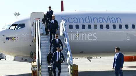 Schwedens Nationalteam ist am Dienstag in Russland angekommen