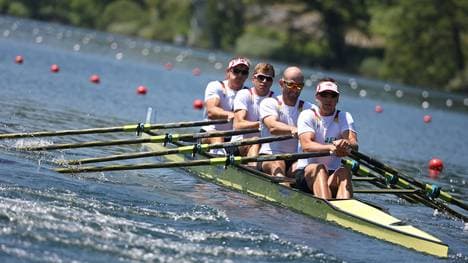 Der deutsche Männer-Doppelvierer siegt in Luzern