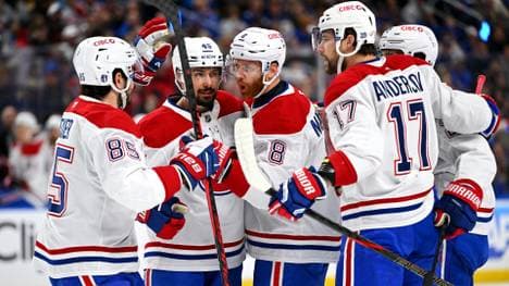 Die Canadiens jubeln in Buffalo