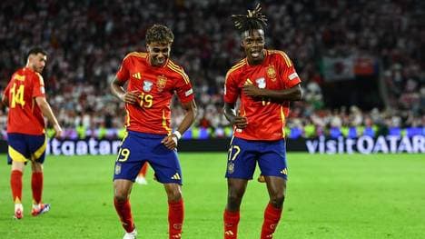 Spaniens Hoffnungsträger: Lamine Yamal (l.) und Nico Williams (r.)