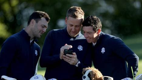 Martin Kaymer, Ian Poulter und Rory McIlroy (v.l.) kämpfen für Europa um den Ryder Cup