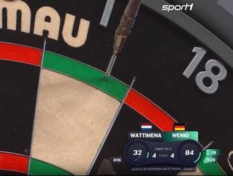 Lukas Wenig scheidet im Sechzehntelfinale der European Darts Trophy gegen den Niederländer Jermaine Wattimena aus. Der Deutsche verliert denkbar knapp mit 5:6.