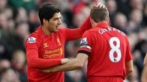Luis Suarez und Steven Gerrard spielten drei Jahre zusammen für Liverpool