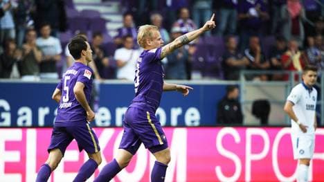 Sören Bertram rettet Aue mit einem Dreierpack fast im Alleingang