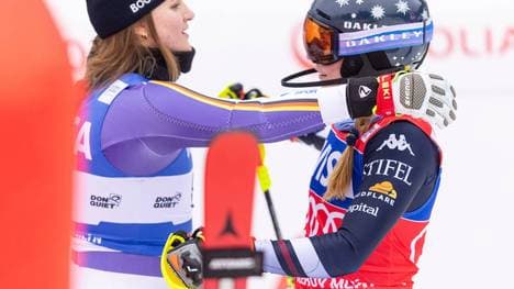 Emma Aicher musste sich Mikaela Shiffrin geschlagen geben