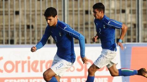Pietro Pellegri (l.) spielt in Italiens U17-Nationalteam
