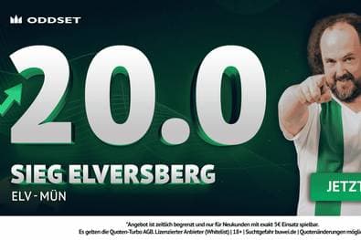 Top-Quotenboost von 20,0 auf Sieg von Elversberg gegen Münster