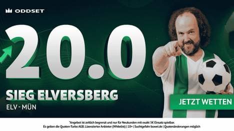 Elversberg vs. Münster Quotenboost: Top 20,00 Quote bei ODDSET auf SVE-Sieg