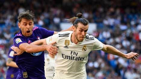 Gareth Bale im Zweikampf beim Spiel gegen Celta Vigo