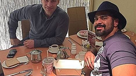 So harmonisch verlief das Treffen von Vitali Klitschko und David Haye.