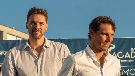 Pau Gasol (l.) und Rafael Nadal sind gute Freunde