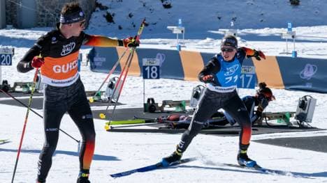 Leonie Walter (re.) mit Guide Christian Krasman 