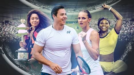 Sascha Bajin führte schon Naomi Osaka (l.) und Serena Williams (r.) zu großen Titeln - nun auch Karolina Pliskova?
