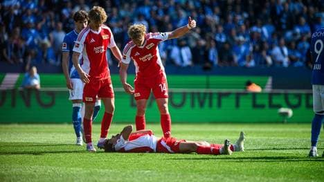 Diogo Leite wurde beim Spiel in Bochum schwer am Kehlkopf getroffen
