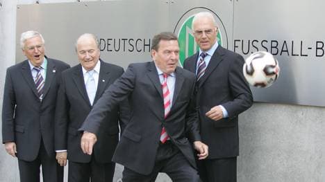 FIFA Confederations Cup 2005 Reception Chancellor Gerhard Schroeder