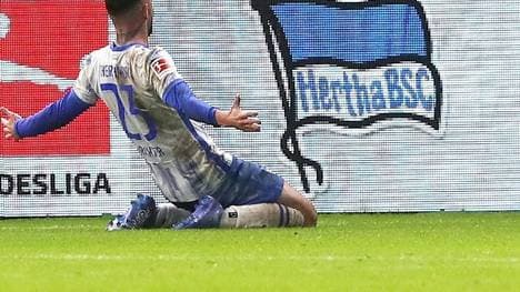Richter mit dem wichtigen Führungstreffer für Hertha BSC