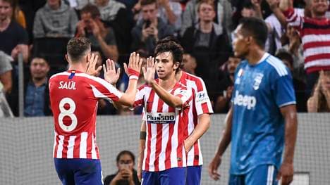 Felix (Mitte) erzielte zwei Tore für Atletico Madrid