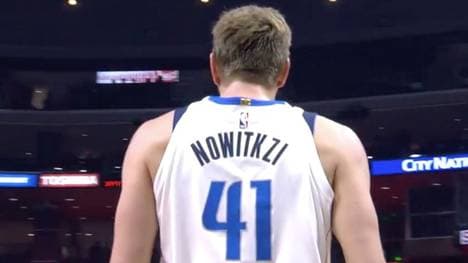 Bei seinem Rekord-Spiel lief Nowitzki unter einem "neuen Nachnamen" auf
