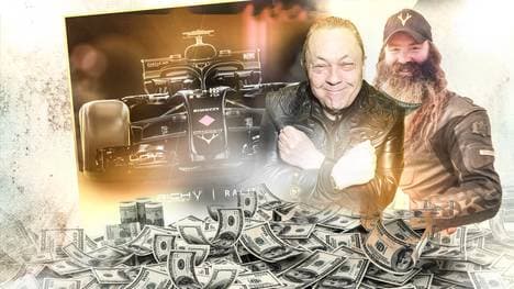 David Sullivan (l.) und William Storey sind mit "Rich Energy" neue Sponsoren bei Haas F1