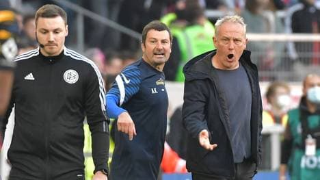 Christian Streich sah gegen Leipzig die Gelbe Karte