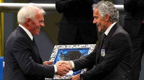 Nevio Scala (l.) wird Gründungspräsident beim FC Parma
