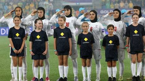 Irans Fußballerinnen vor dem Spiel gegen Australien