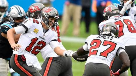 Tom Brady und Ronald Jones brillierten beim Sieg der Bucs gegen die Panthers