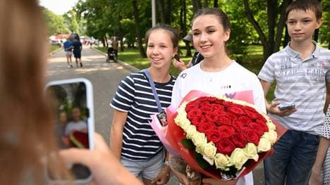 Walijewa bei einem Auftritt im Sommer in Moskau