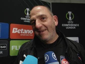 Heidenheims-Trainer Frank Schmidt ist nach dem Aus in der UEFA Conference League maximal frustriert.