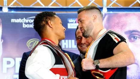Regis Prograis und Josh Taylor bei der Pressekonferenz vor dem WBSS-Finale