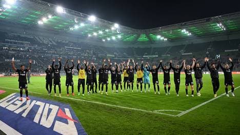 Eintracht Frankfurt durfte auch in Mönchengladbach feiern