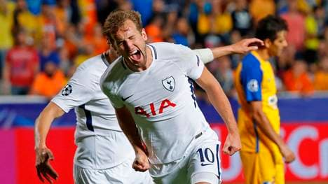 Harry Kane traf gegen Apoel Nikosia dreimal für Tottenham Hotspur
