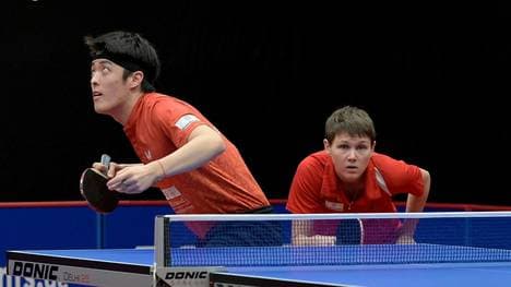Das deutsche Tischtennis-Duo um Mittelham und Qiu ist ausgeschieden
