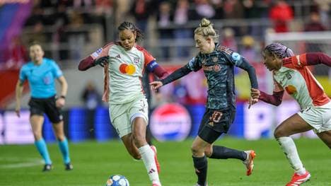 Die Bayern-Frauen hatten im Viertelfinal-Hinspiel gegen Olympique Lyon das Nachsehen