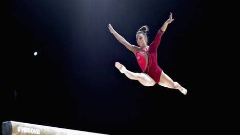 Pauline Schäfer erreichte am Schwebebalken nur Platz sechs