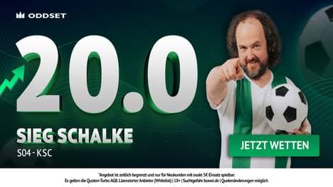 Schalke vs. KSC: Jetzt 20,0 Mega-Quote bei ODDSET sichern!