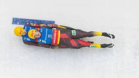 Hannes Orlamünder und Paul Gubitz im Eiskanal