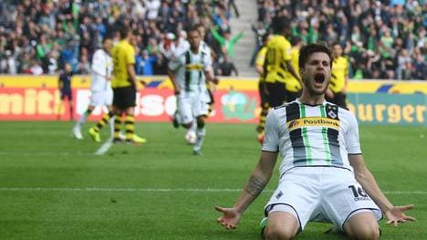 Havard Nordveidt bejubelt sein Tor gegen Borussia Dortmund