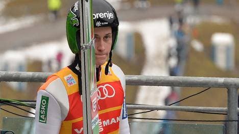 Peter Prevc bereitet sich auf einen Sprung vor